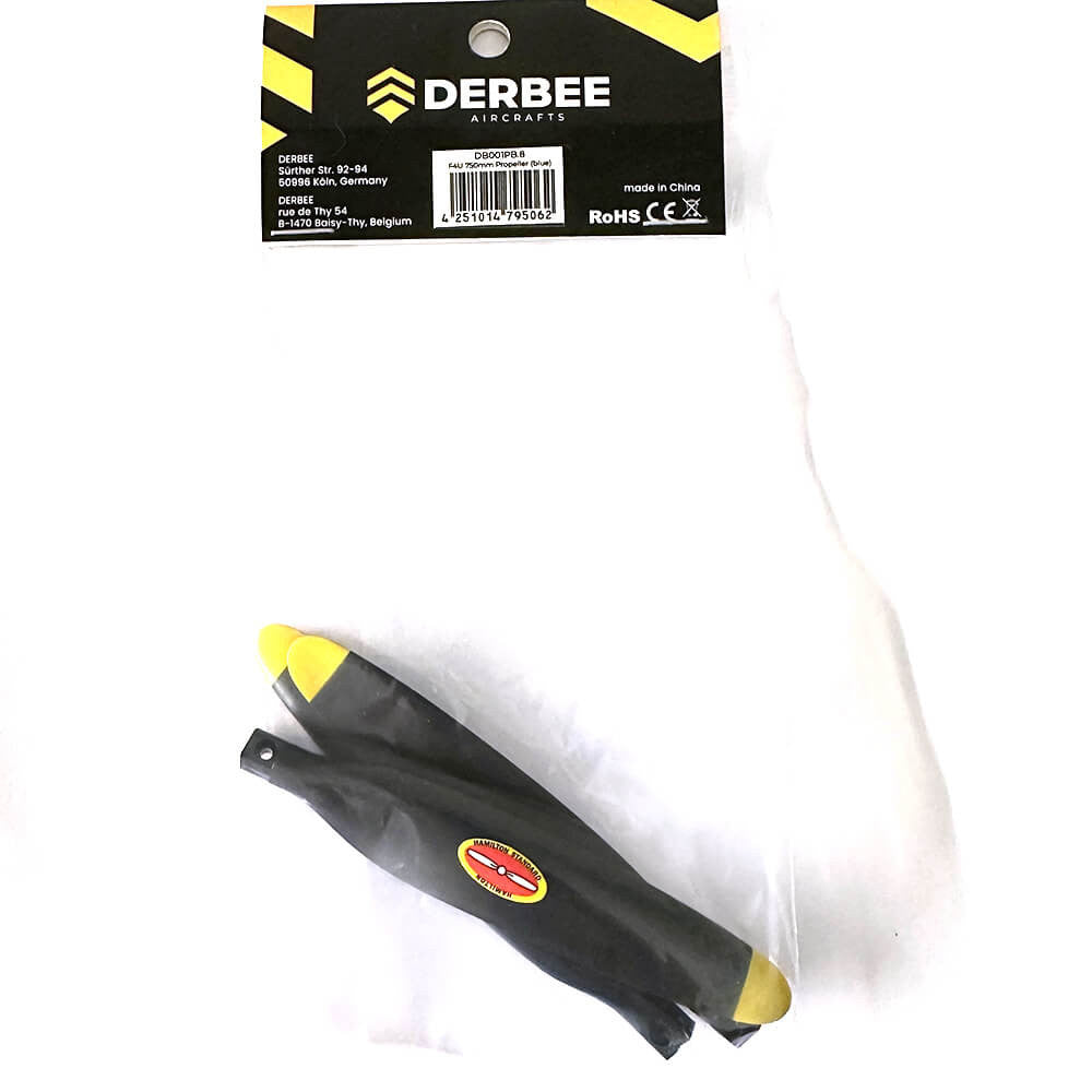 Jeu d'hélices bleu pour F4U Corsair - DB001PB.8 - Breizh Modélisme.