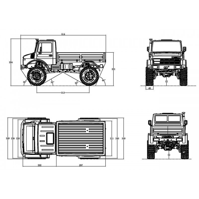 Kit crawler Cross RC NT4 1/10 RTR gris - CRO90100115 - Breizh Modélisme.
