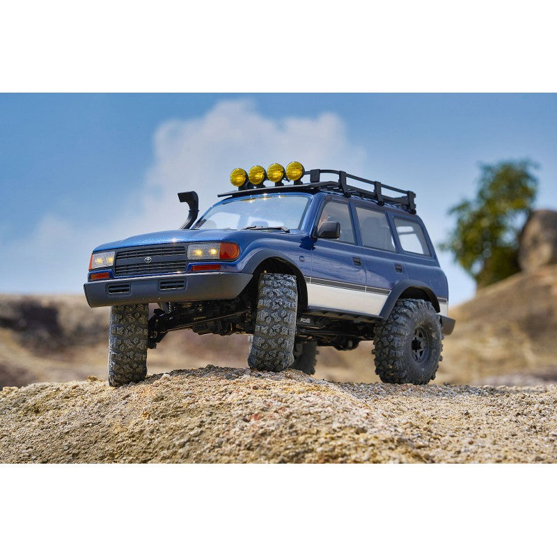Kit crawler Toyota Land Cruiser 80 FCX10Pro ARTR 1/10 (version RS) bleu - FMS11061RS-BU-PRO - Breizh Modélisme.