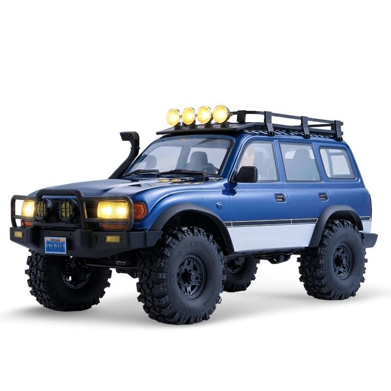 Kit crawler Toyota Land Cruiser 80 FCX10Pro ARTR 1/10 (version RS) bleu - FMS11061RS-BU-PRO - Breizh Modélisme.