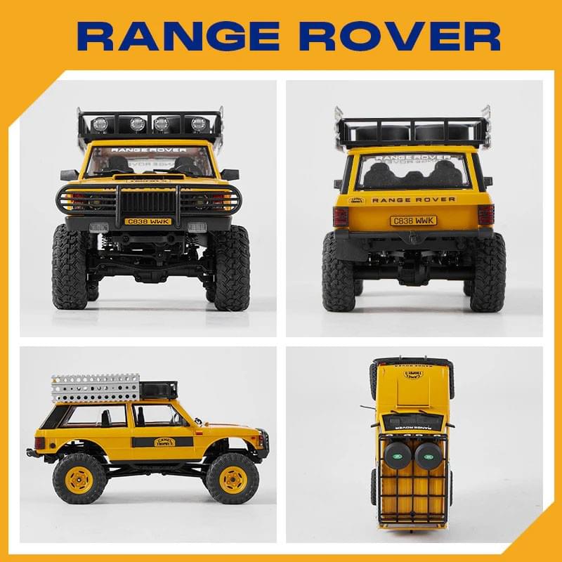 Kit RTR 1/24 pour Range Rover FCX24M Camel Trophy - FMS12481RTR-YL - Breizh Modélisme.