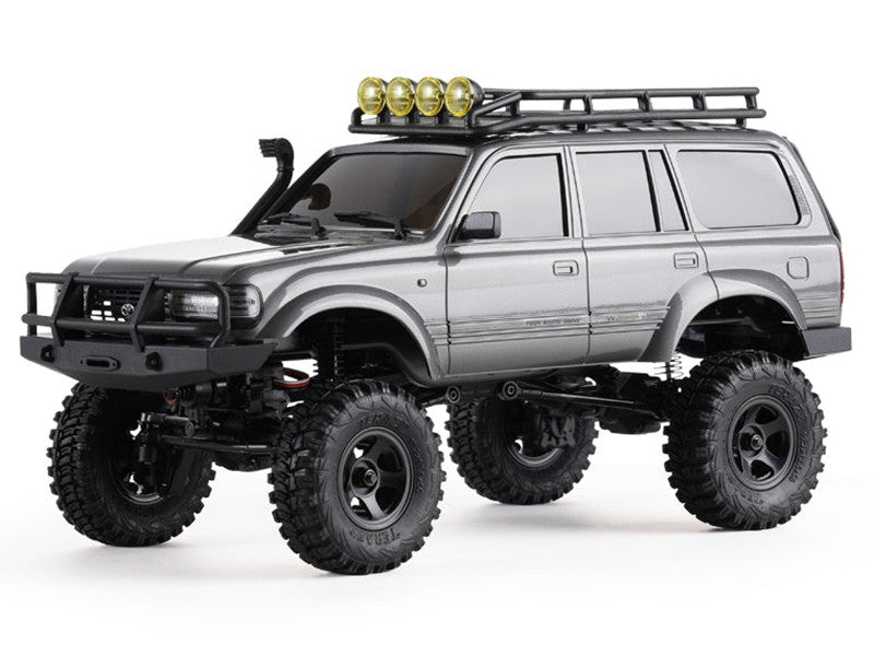 Crawler FMS 1/18 Toyota LC80 gris FCX18 Prêt à rouler 11831 RTR - Breizh Modélisme.
