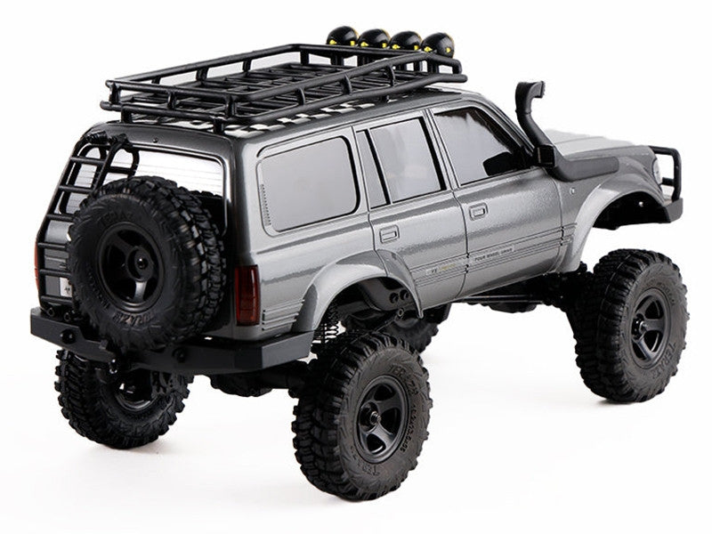 Crawler FMS 1/18 Toyota LC80 gris FCX18 Prêt à rouler 11831 RTR - Breizh Modélisme.