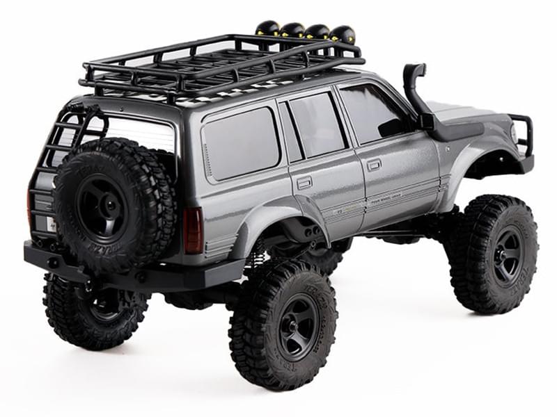 Crawler FMS 1/18 Toyota LC80 gris FCX18 Prêt à rouler 11831 RTR - Breizh Modélisme.