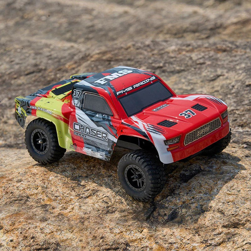 FMS FSC24 Chaser Short Course Truck RTR rouge 1/24 - Breizh Modélisme.
