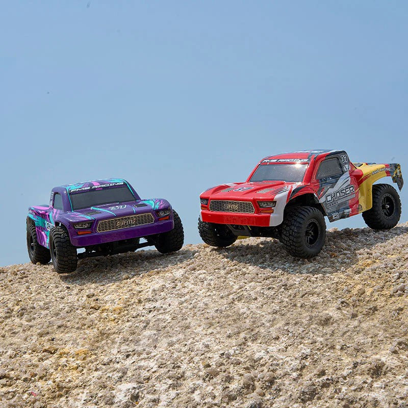 FMS FSC24 Chaser Short Course Truck RTR rouge 1/24 - Breizh Modélisme.