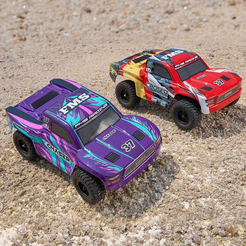 FMS FSC24 Chaser Short Course Truck RTR rouge 1/24 - Breizh Modélisme.