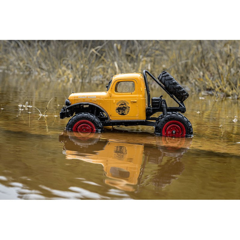Petit crawler FMS 1/24 Power wagon V2 FCX24 jaune Prêt à rouler 12401 - Breizh Modélisme.