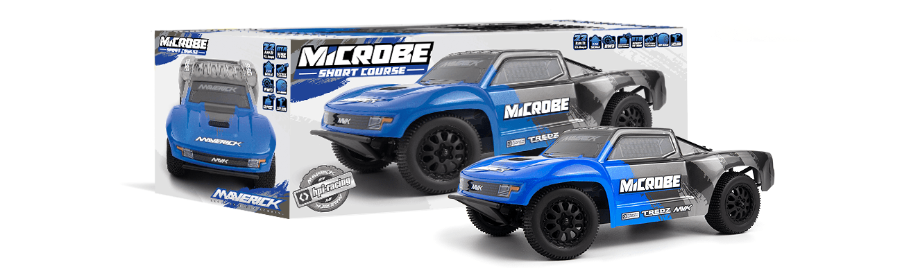 Short course 1/24 Maverick Microbe RC bleu – MV151500