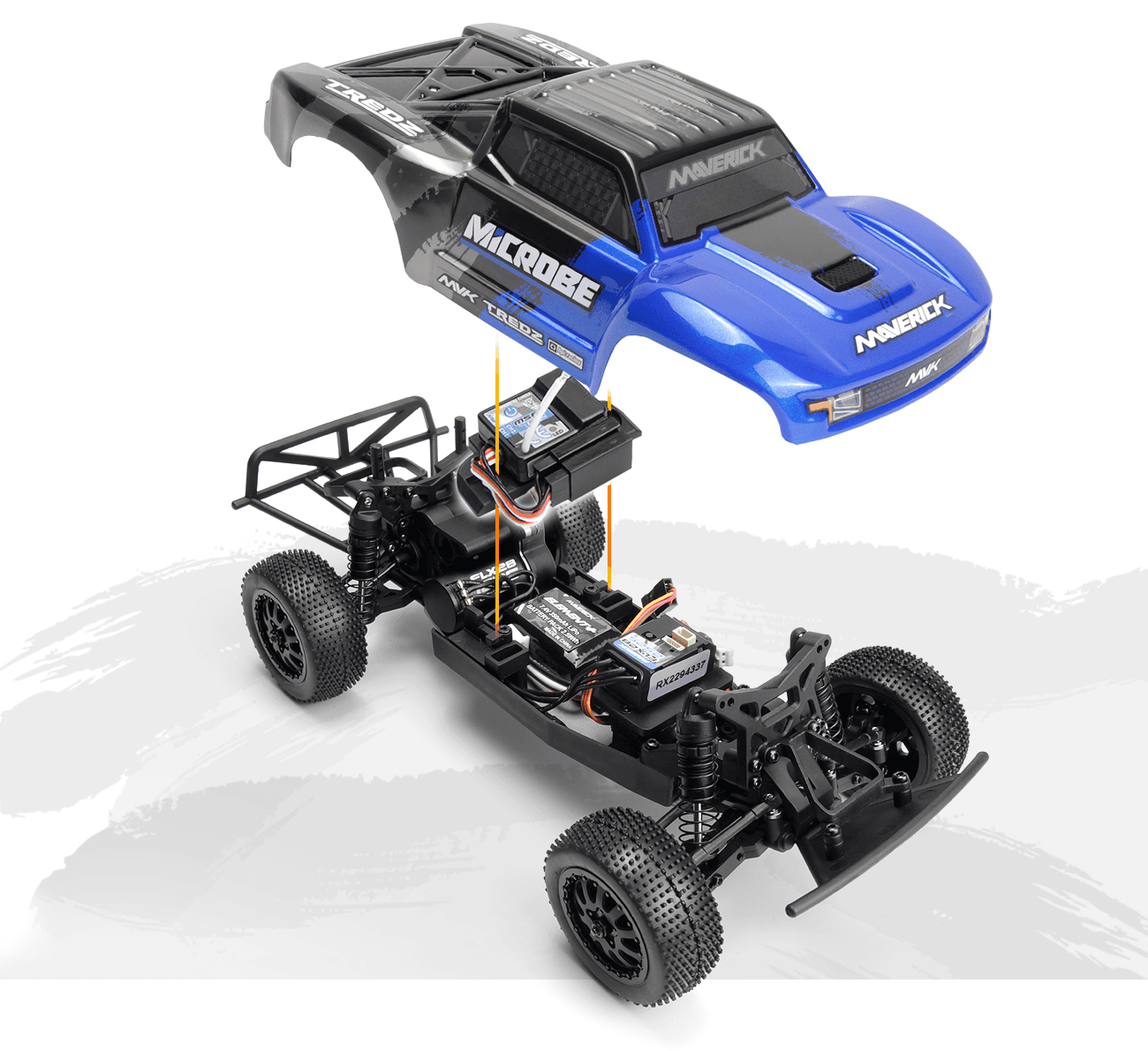 Short course 1/24 Maverick Microbe RC bleu – MV151500