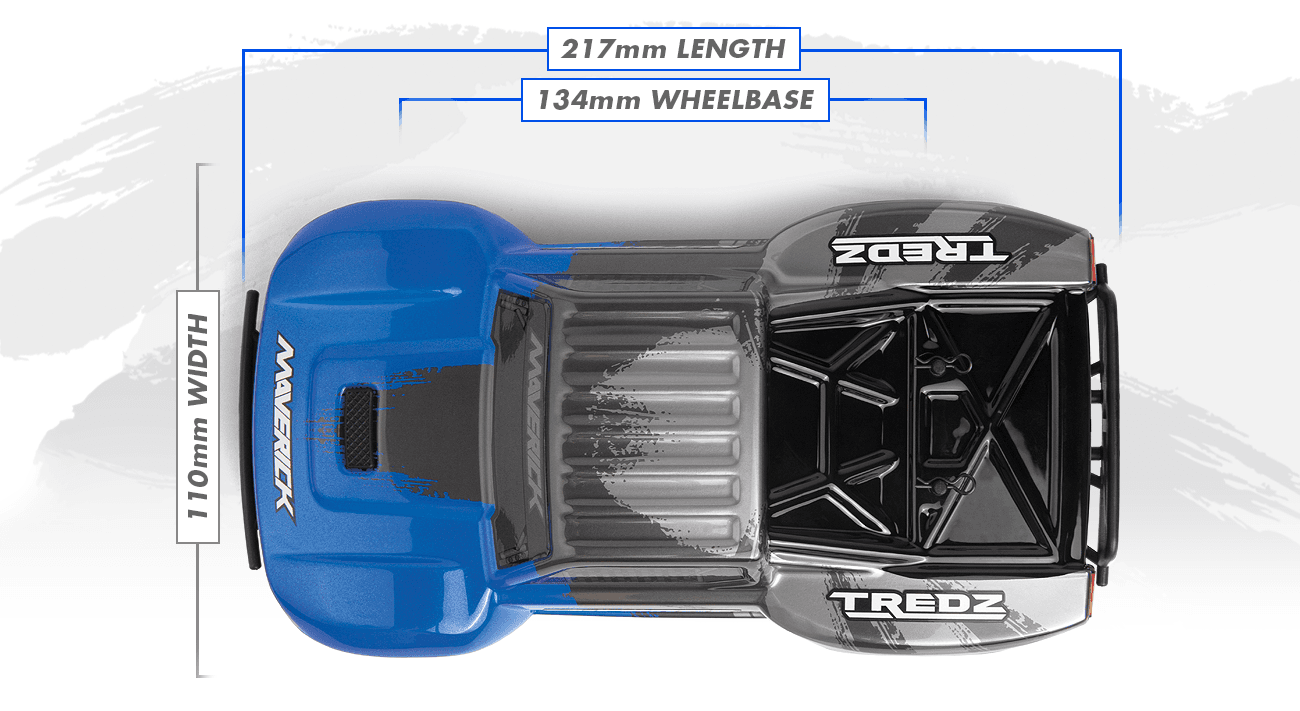 Short course 1/24 Maverick Microbe RC bleu – MV151500