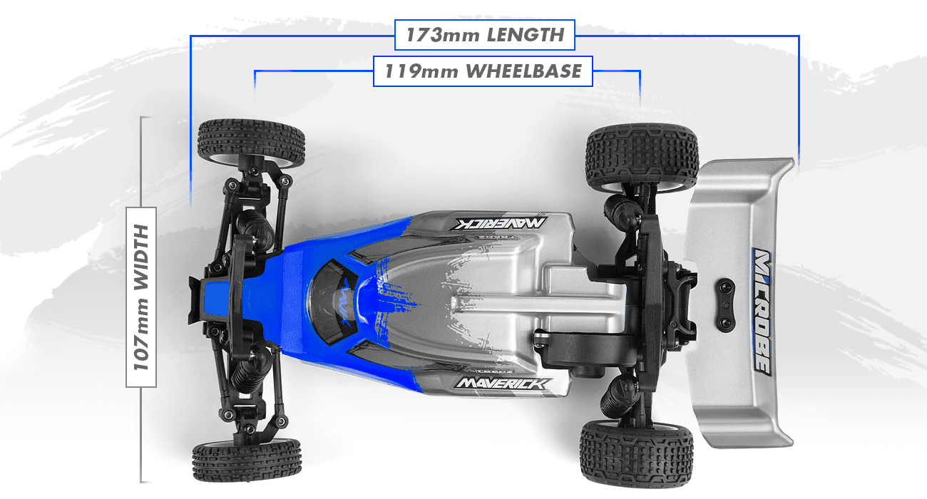 Buggy 1/24 Maverick Microbe Flux – Voiture RC Tout-Terrain MV150870 - Breizh Modélisme.