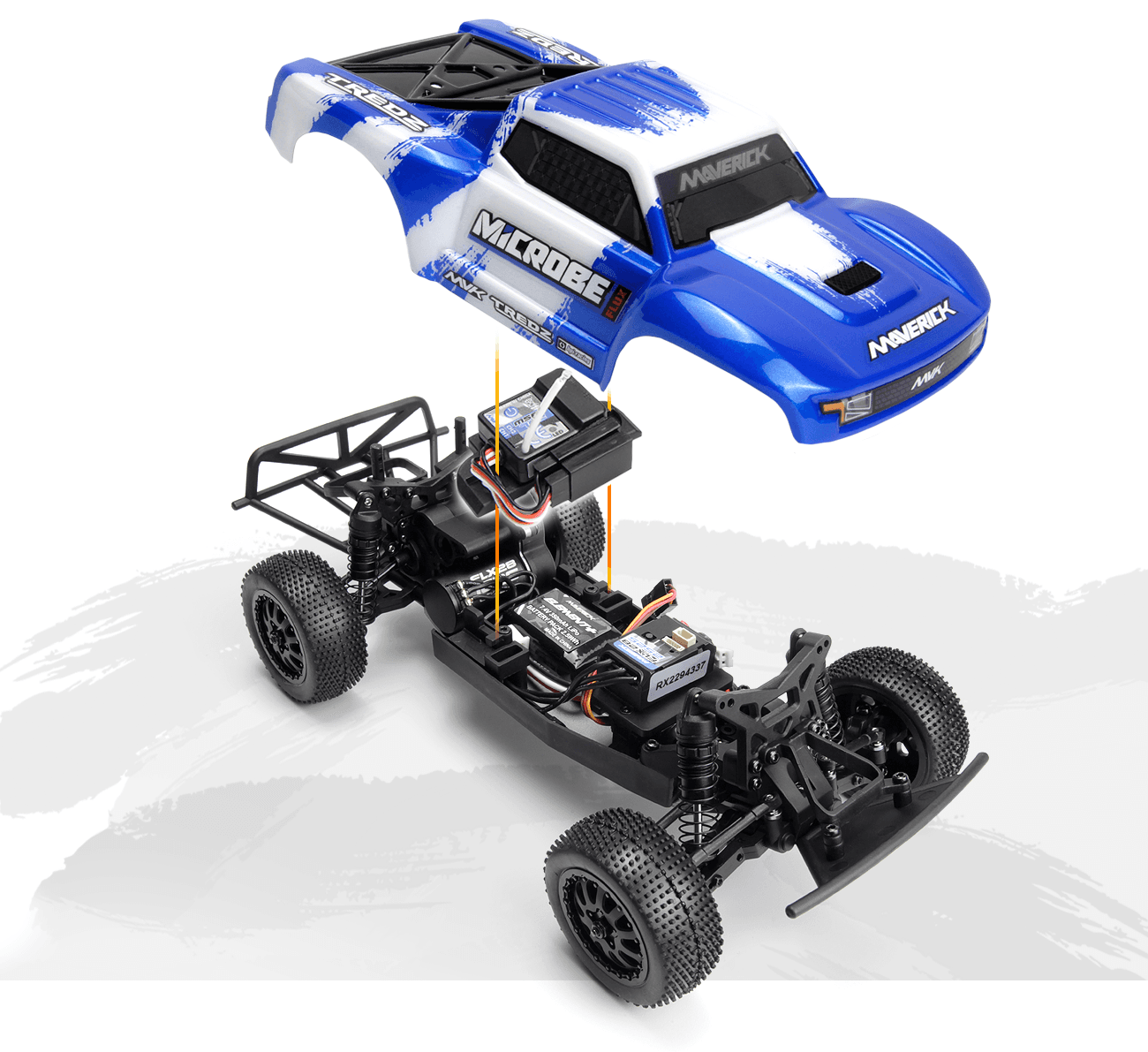 Short course 1/24 Brushless SC flux Maverick Microbe RC bleu – MV151508