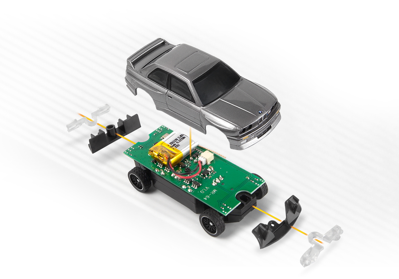 HPI 1/64 nano TTR 1989 BMW M3 E30 Ravaglia RTR-X 160991 grise