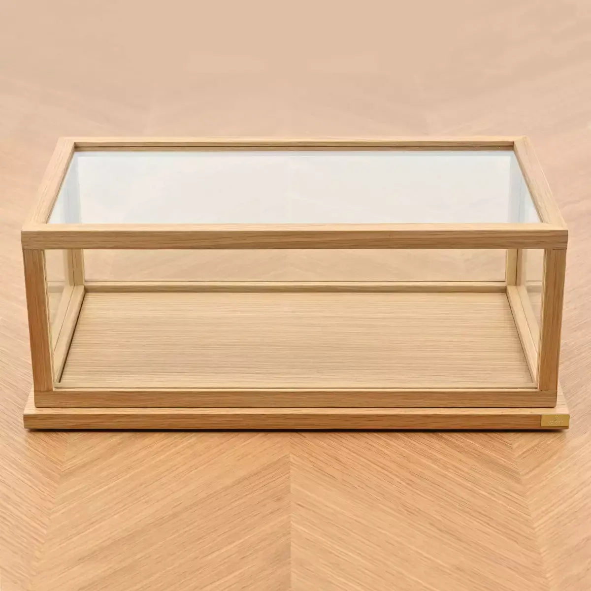 Boîte vitrine en verre et chêne FSC voiture miniature 1/12