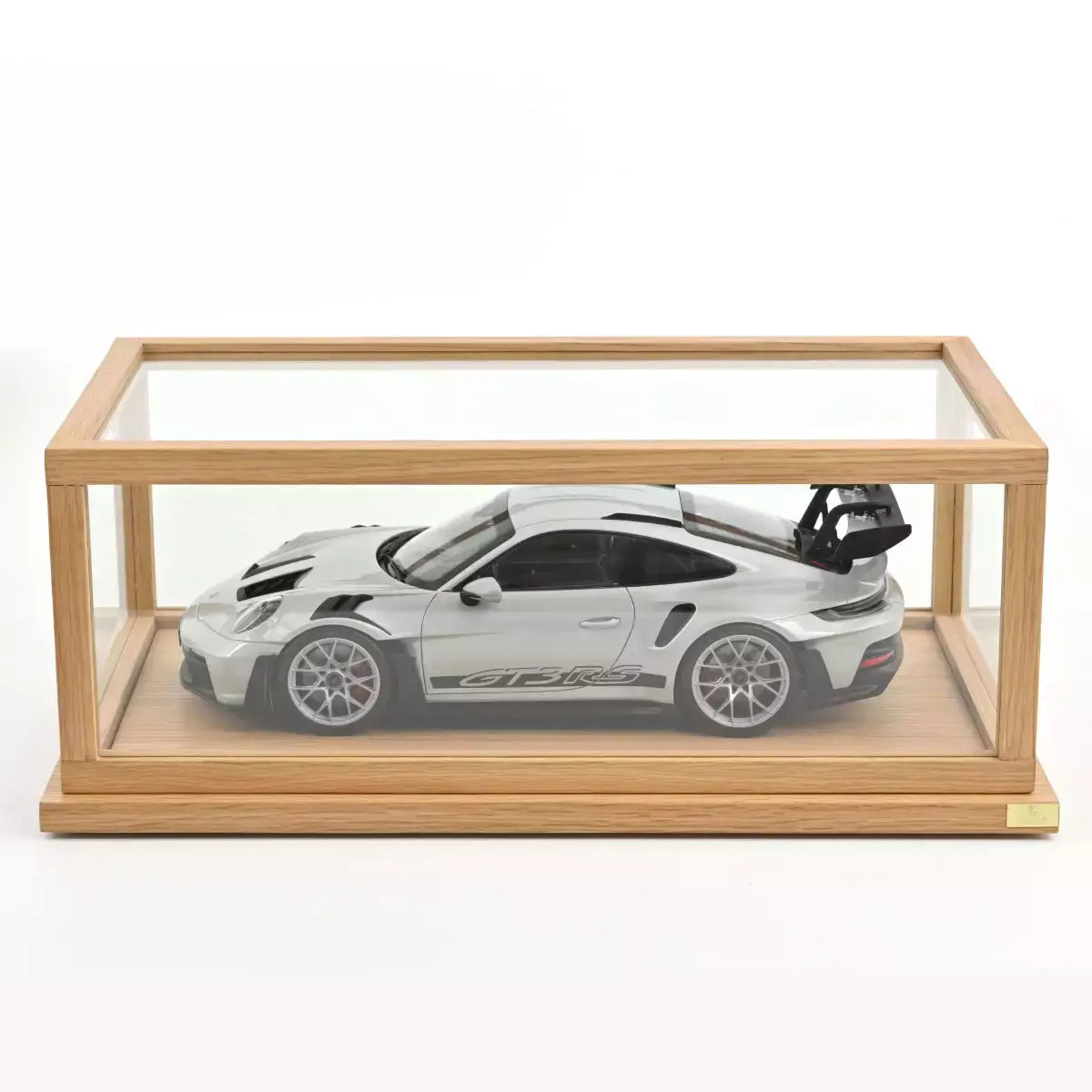 Boîte vitrine en verre et chêne FSC voiture miniature 1/12