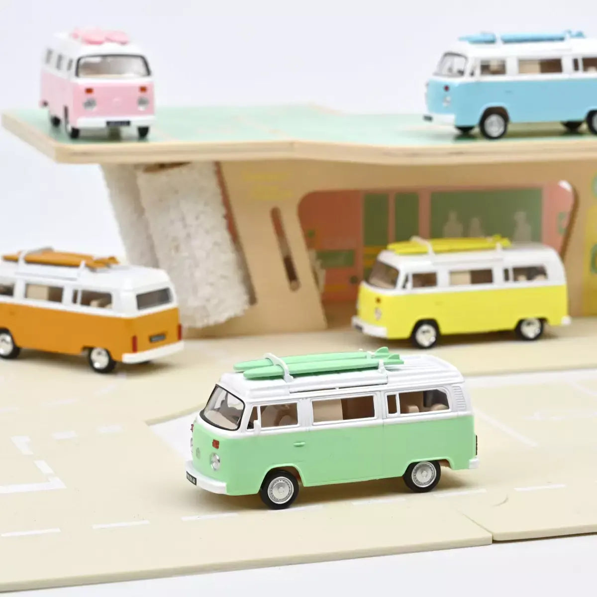 Voiture miniature 1/43 VW Combi T2b Camper Van 1973 Vert Pastel Jet-car Norev 841103