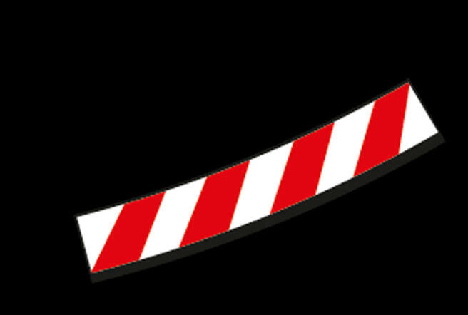 12 Bordures Intérieures Courbe Relevé Radius 4 15° - Carrera 20596 - Breizh Modélisme.