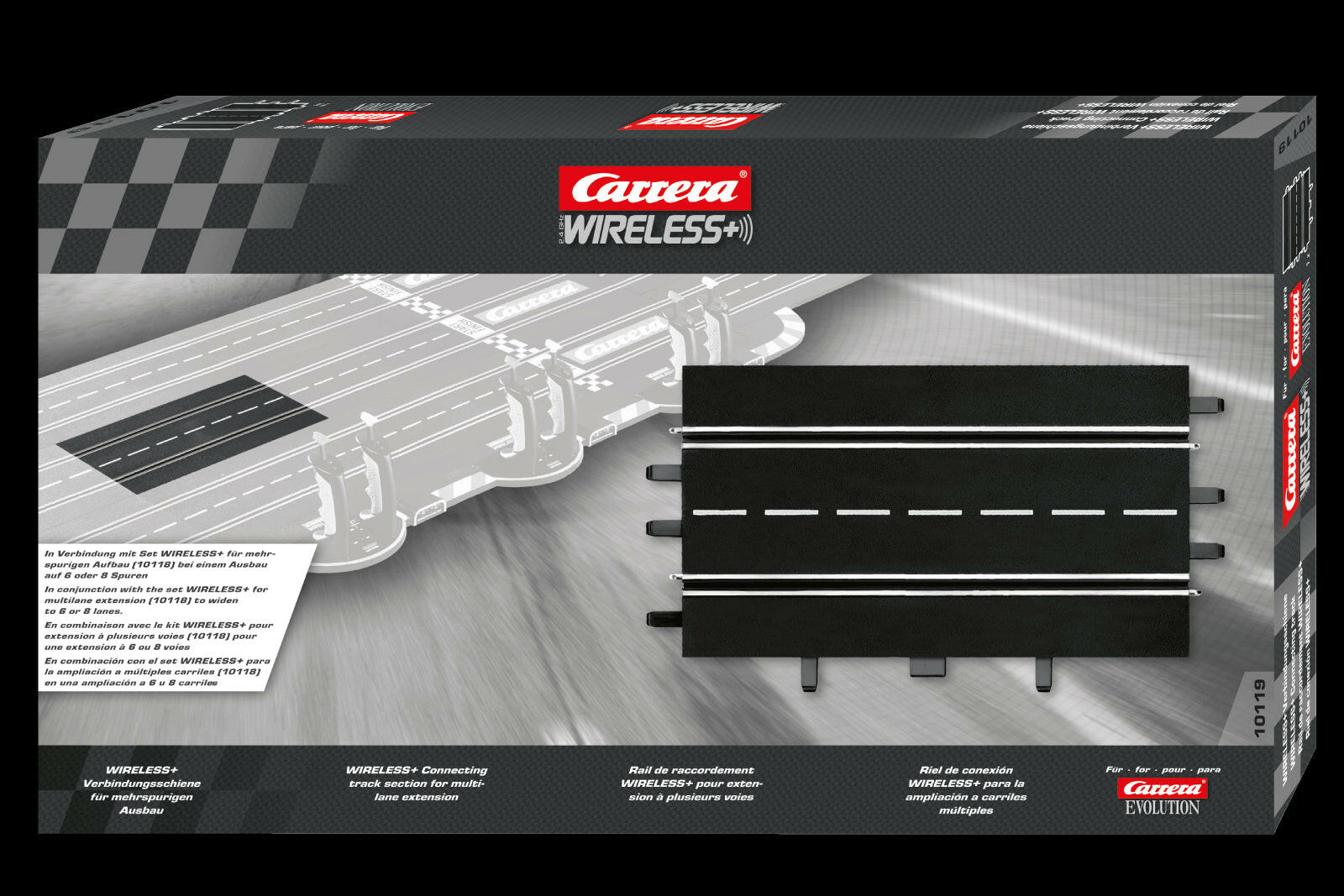 WIRELESS+ Rail de connexion pour extension à plusieurs voies - Carrera Evolution 10119 - Breizh Modélisme.