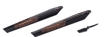 2 Pales principales + 1 hélice pour Hélicoptère Carson 500507170 - Breizh Modélisme.