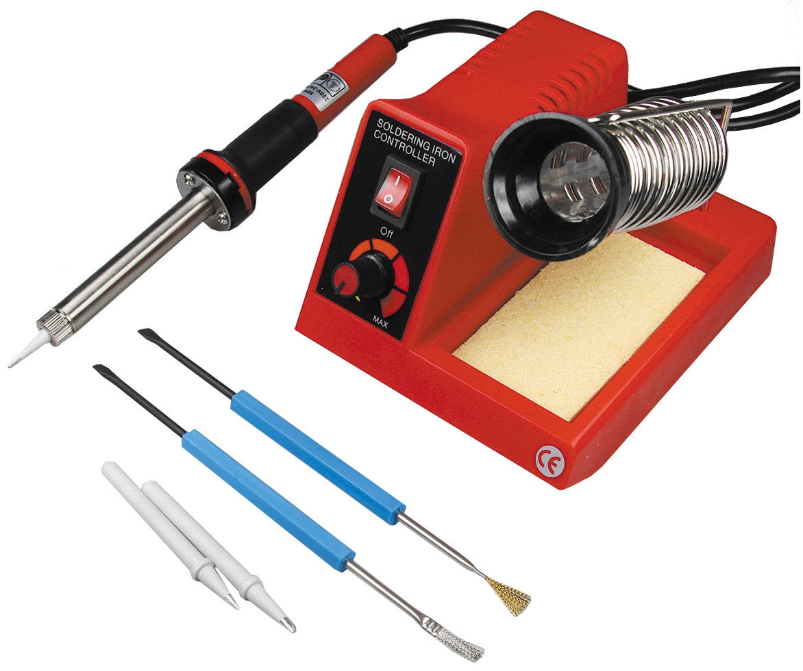 Station de soudage CT-LSK" réglable 150-450°C 230V/58W, avec 2 pannes + 2 outils" - Breizh Modélisme.