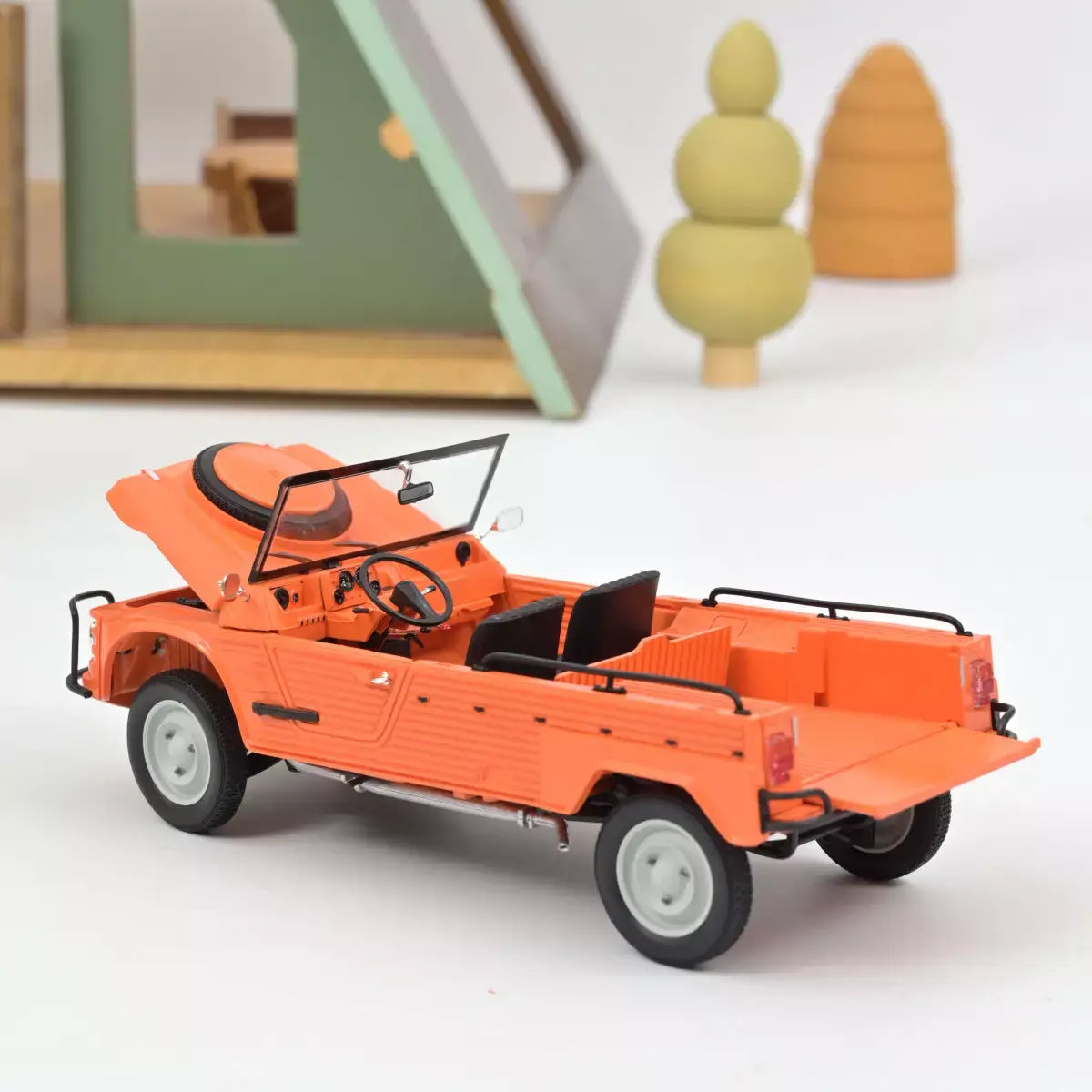 Voiture miniature collection 1/18 Citroën Méhari 4x4 1979 Orange Kirghiz Norev 181654