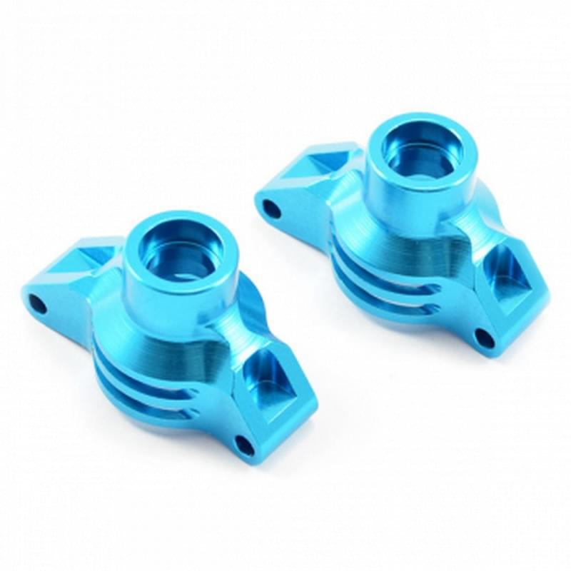 2 Etriers arrière Alu Bleu Pour Tamiya TT02 - FTTA010B - Breizh Modélisme.