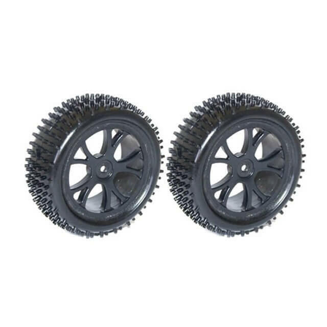 2 pneus et jantes AV pour Buggy 1/10 - FTX6300B - Breizh Modélisme.