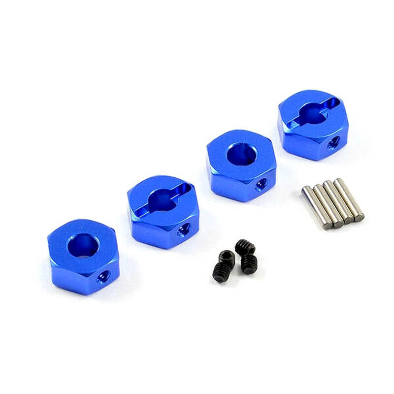 4 Hexagones de roues Alu - FTX6365W - Breizh Modélisme.