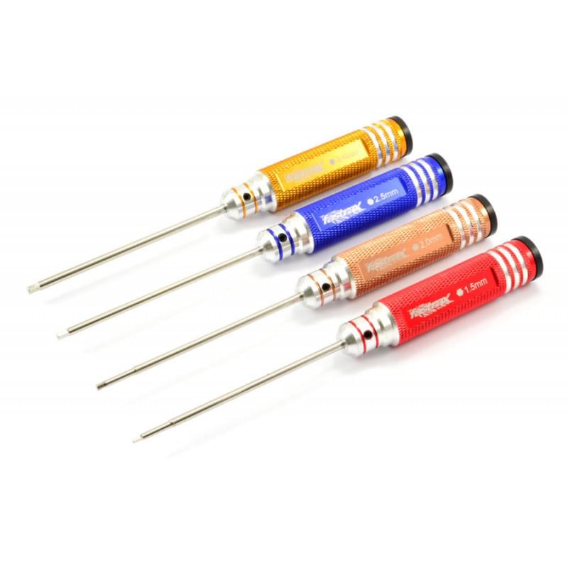 4 Tournevis hexagonal 1,5 / 2 / 2,5 et 3 mm - FAST617 - Breizh Modélisme.
