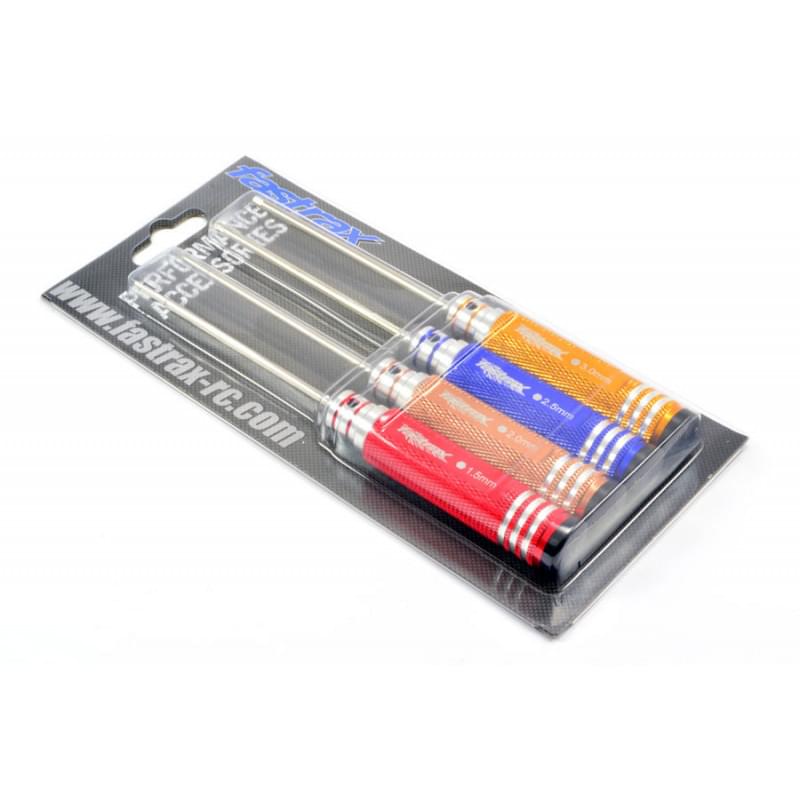 4 Tournevis hexagonal 1,5 / 2 / 2,5 et 3 mm - FAST617 - Breizh Modélisme.
