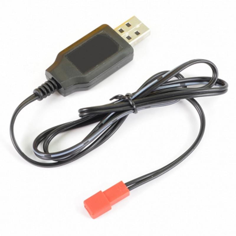 Chargeur USB Engin de chantier 4.8V Huina 1550/1570/1573/1574/1577 - Prise JST rouge - Breizh Modélisme.