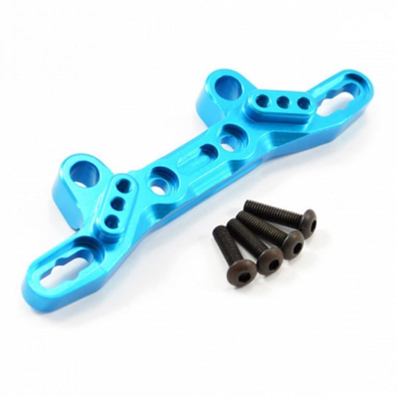 Fastrax Support d'amortisseurs (x1) Alu Bleu Pour Tamiya TT02 - FTTA013B - Breizh Modélisme.