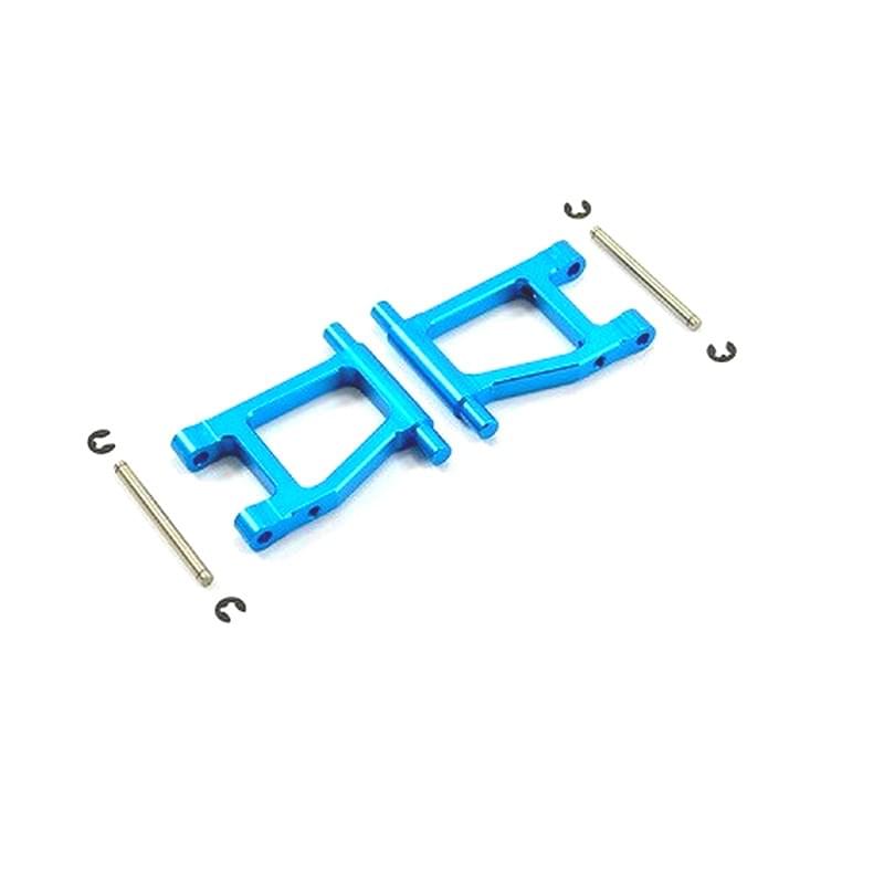 Fastrax Triangles arrière inférieurs Alu Bleu Pour Tamiya TT01 (x2) - FTTA088B - Breizh Modélisme.
