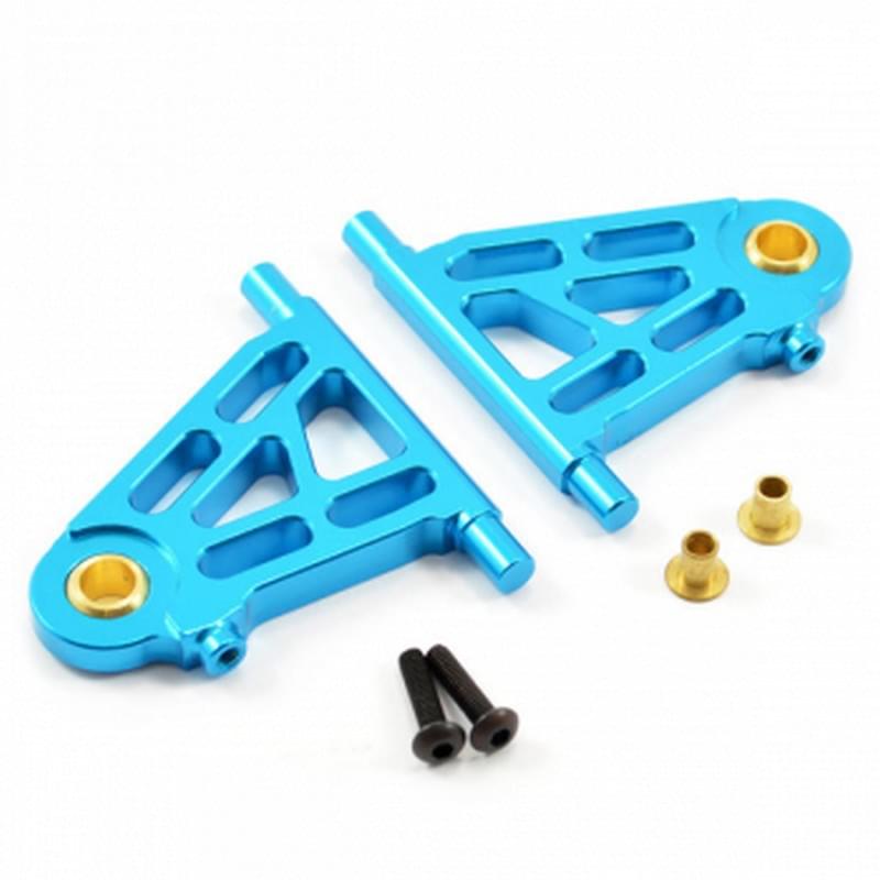 Fastrax Triangles avant inférieurs Alu Bleu Pour Tamiya TT02 (x2) - FTTA002B - Breizh Modélisme.
