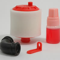 Filtre à air Fastrax 1/8e avec huile reconstructible - Rouge - FAST960R - Breizh Modélisme.