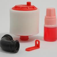 Filtre à air Fastrax 1/8e avec huile reconstructible - Rouge - FAST960R - Breizh Modélisme.