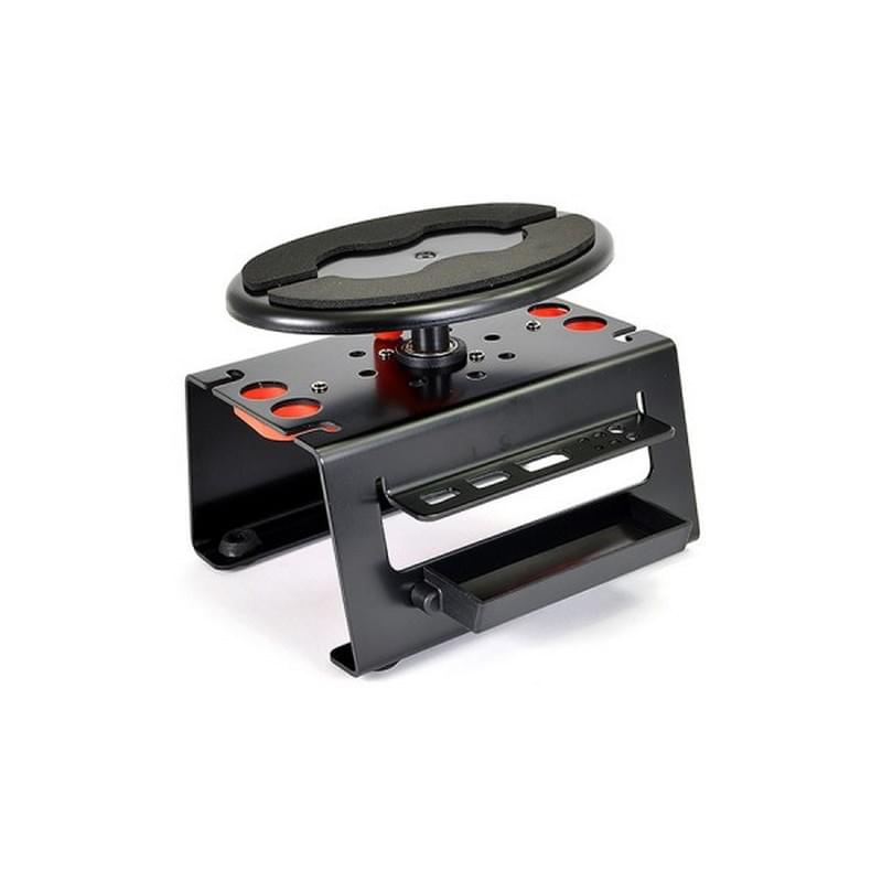 Stand, Plateau Pivotant Alu à vérouillage Deluxe 1/8 et 1/10 noir - Breizh Modélisme.