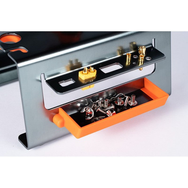 Stand, Plateau Pivotant Alu à vérouillage Deluxe 1/8 et 1/10 noir - Breizh Modélisme.