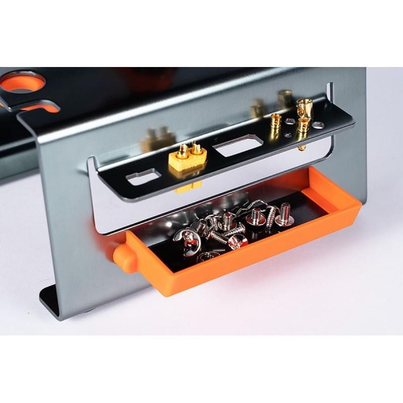 Stand, Plateau Pivotant Alu à vérouillage Deluxe 1/8 et 1/10 noir - Breizh Modélisme.