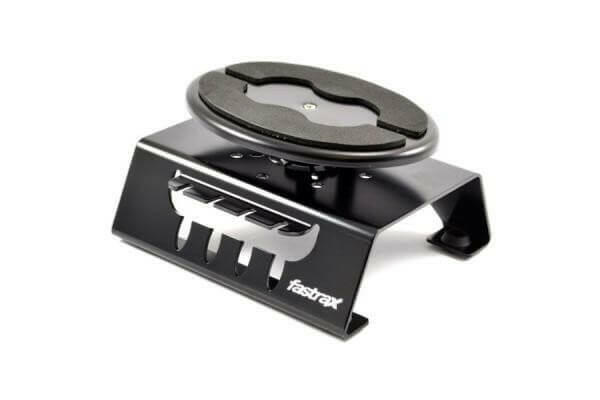 Stand, Plateau Pivotant Alu pour Voitures RC 1/8 et 1/10 - FAST407BK - Breizh Modélisme.