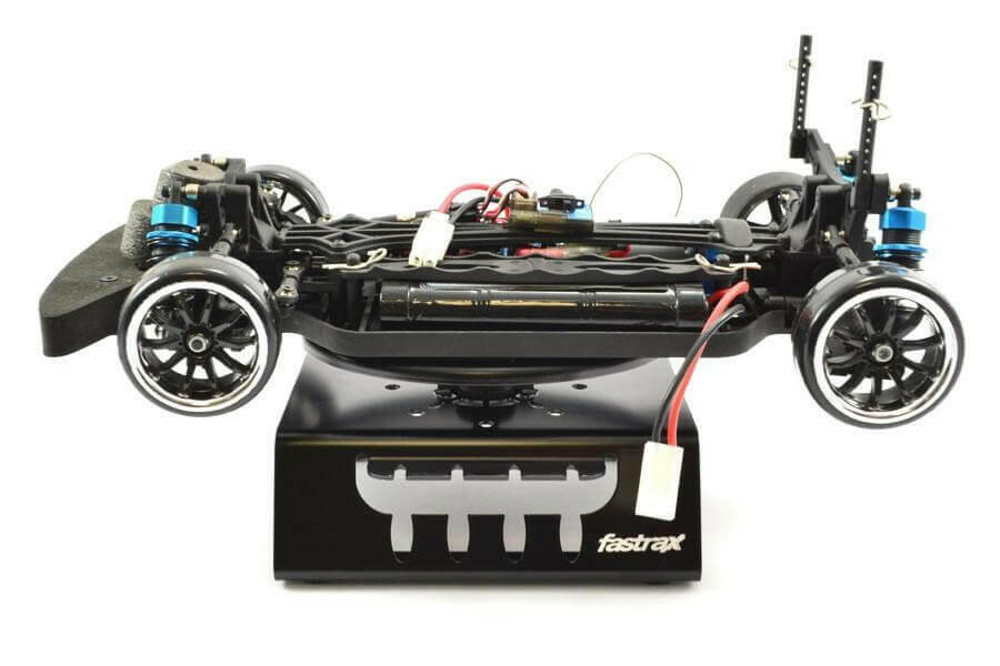 Stand, Plateau Pivotant Alu pour Voitures RC 1/8 et 1/10 - FAST407BK - Breizh Modélisme.