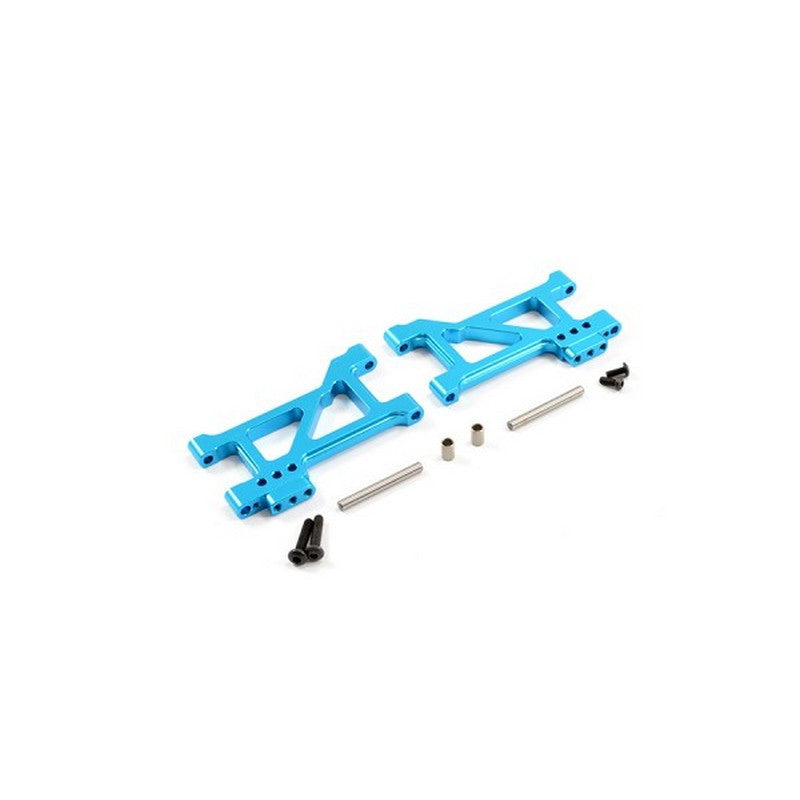 Triangles avant inférieurs Alu Bleu Pour Tamiya TT02B (x2) - FTTA030B - Breizh Modélisme.