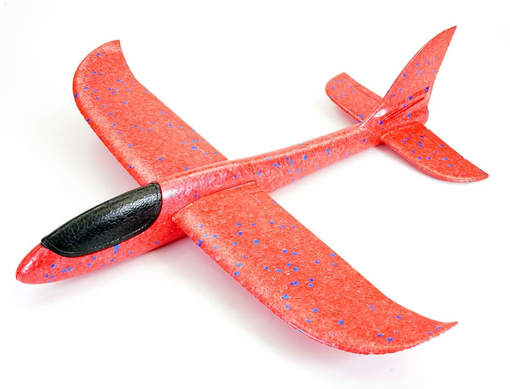 Avion à lancer Main 480mm rouge - Breizh Modélisme.