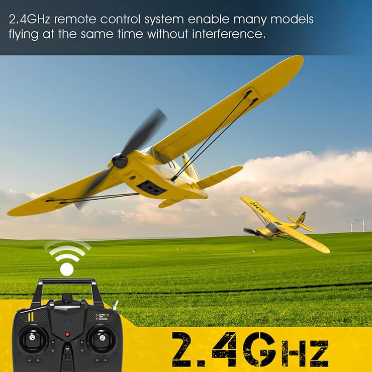 Avion télécommandé Débutant V761-14 Volantex SPORT CUB S2 - 400mm Brushed GYRO RTF - Breizh Modélisme.