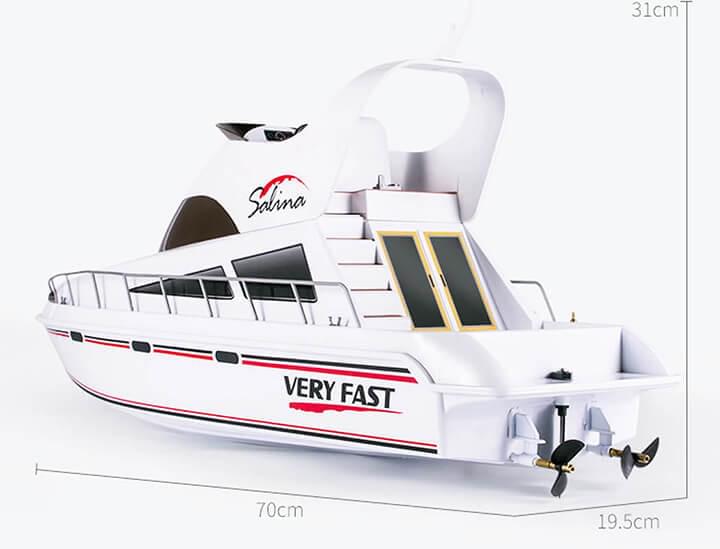 Bateau télécommandé Salina Yacht à 2 canaux 700mm RTR HL3867 - Breizh Modélisme.
