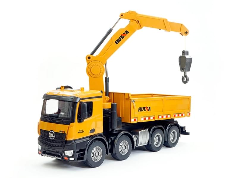 Camion Benne avec Grue RC 2.4ghz RTR Huina 1538 - Breizh Modélisme.