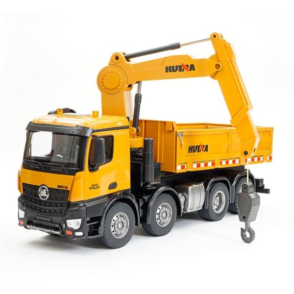 Camion Benne avec Grue RC 2.4ghz RTR Huina 1538 - Breizh Modélisme.
