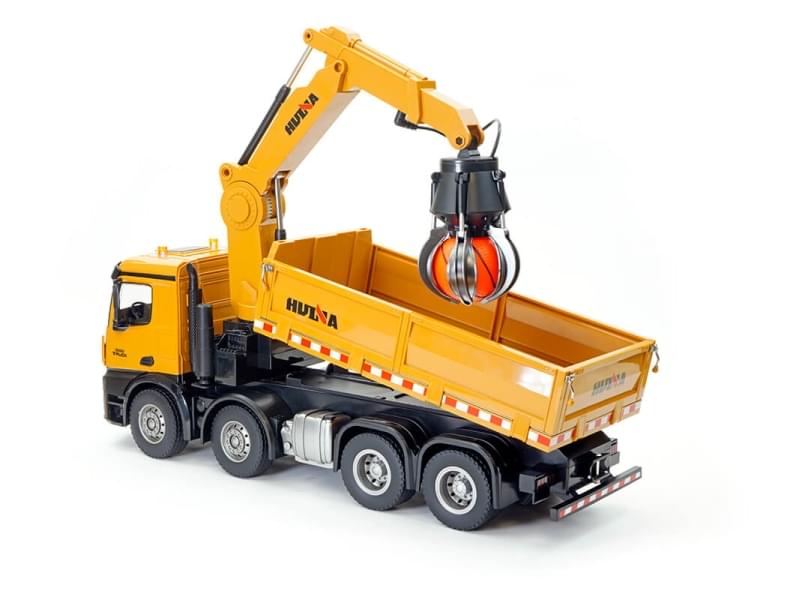 Camion Benne avec Grue RC 2.4ghz RTR Huina 1538 - Breizh Modélisme.