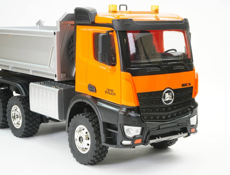 Camion benne HUINA 1/14 en alliage 14 canaux en métal - 1598 - Breizh Modélisme.